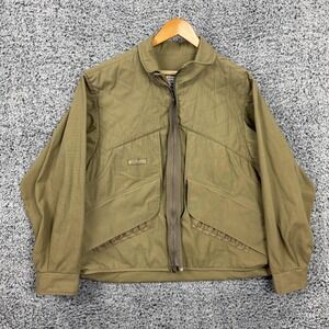 Columbia Jacket Mens Large Green Canvas Quilted Hunting Field Game Bag L